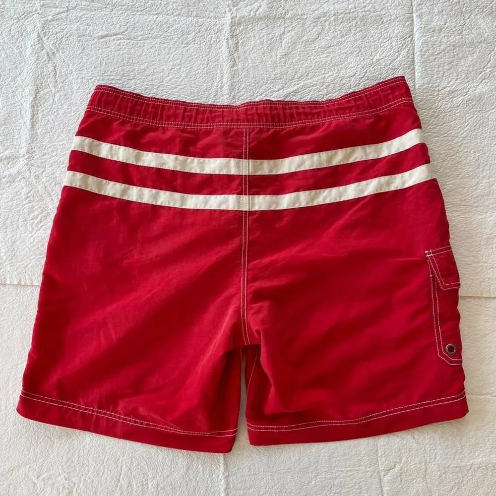 Tommy-hilfiger Men's Red Swim-briefs-shorts
